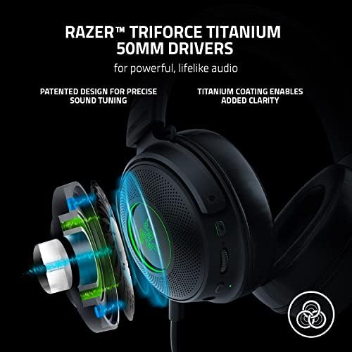 Razer Kraken V3 Pro HyperSense Wireless Gaming Headset & amp; leatherette Memory Foam jastuci & amp; Naga Pro
