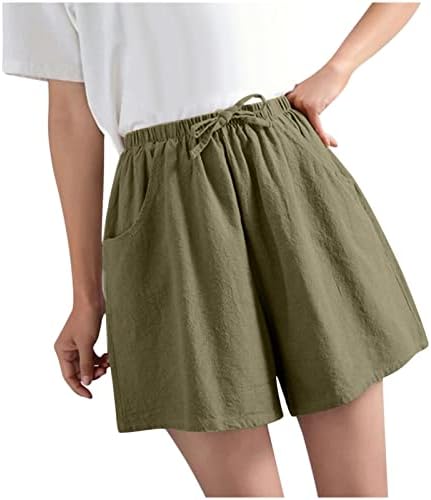 BZPIZ Atletski kratke hlače za žene sa džepovima Casual Crckstring Elastic Comfy kratke hlače Visoki struk