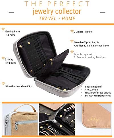 Meligiv putni nakit Organizator rolne futrole za putovanje / domaćinstvo-YKK Zipper mala kutija za odlaganje