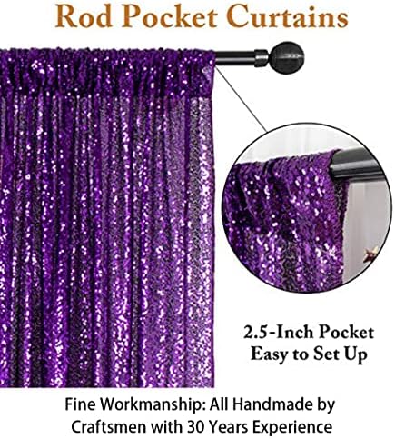 Purple Sequin-Backdrop-Curtain 2panels 5ftx10ft Glitter Wedding Backdrop fotografija pozadina Shimmer