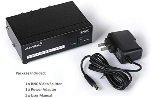Auvipal 8-Port BNC Video Splitter Box koaksijalni distributer Amplifier za sistem za video nadzor CCTV sigurnosna kamera