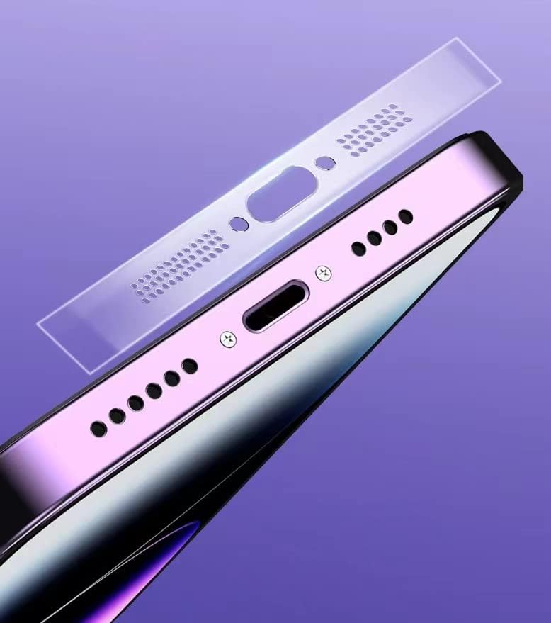 Ierwan 2 pakovanje visoko prozirna mrežasta zvučnika pokriva zaštitni film protiv prašine za iPhone 14 pro