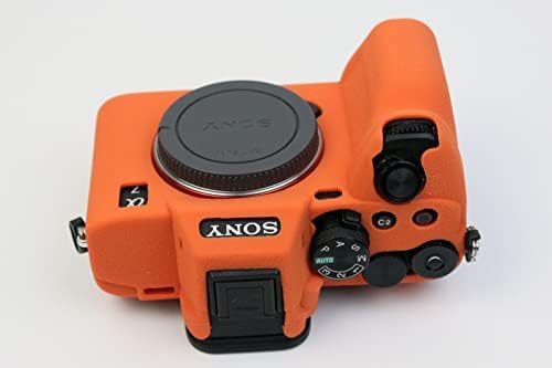 Narandžasta meka silikonska futrola za kožu zaštitnika kamere Sony A7 Mark IV/A7m4/A74