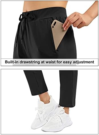 G4Free ženske pantalone za žene s džepovima 7/8 putničke hlače za gležnjače raste radne haljine