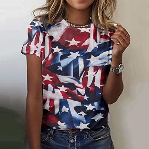 Američka zastava Suncokret T košulje žene 4. srpnja Danska košulja za neovisnost Ljeto Print