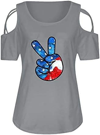 Košulje za žene 14. jula SAD Zastava Ispiši majice kratkih rukava opušteni atletski dressivi za žene