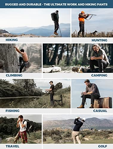 WESPORNOW muškarci-planinarski-teretni hlače Lagane-brzo-suho-vodootporne ribolovne hlače za taktički lov na otvorenom