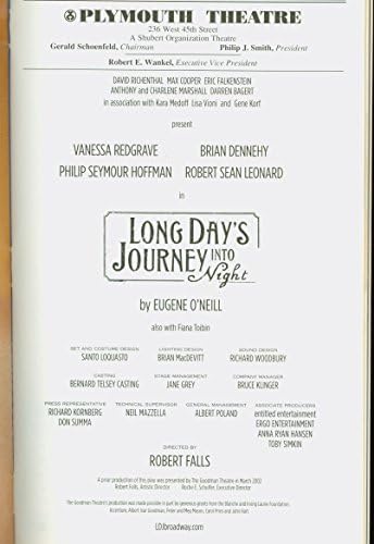 Long Days Journey Into Night + Broadway Plakat + Philip Seymour Hoffman, Robert Sean Leonard, Brian Dennehy, Vanessa Redgrave