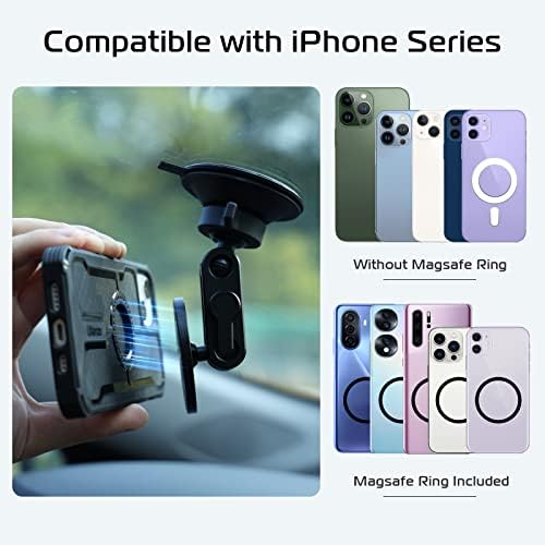 Ulanzi Magnetic usisni nosač Magsafe kompatibilan-držač za mobilni telefon u automobilu sa iPhoneom
