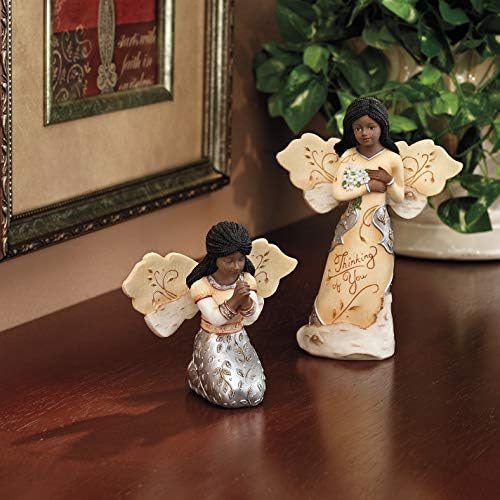 Elementi u vjeri Ebony Angel Figurin paviljon, 3-1 / 2-inčni, moleći se