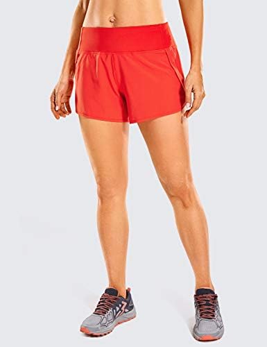 CRZ joga ženska lagana teretana Atletska vežbanje za vježbanje 2.5 '' / 4 - Brzo suho trčanje Spandex Hotcsing mrežice džepova sa zatvaračem