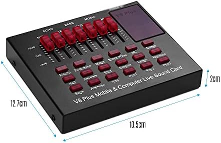 DLOETT punjiva mobilni & amp; računar Live zvučne kartice USB Audio interfejs sa više zvučnih efekata