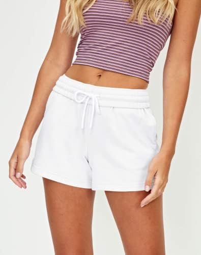 AUTOMET ženske kratke hlače Casual Summer Drawstring udobne elastične kratke hlače visokog struka sa džepovima