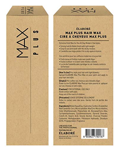 Elabore 2 Pack MAX Plus vosak za kosu 3.38 fl.oz/100ml