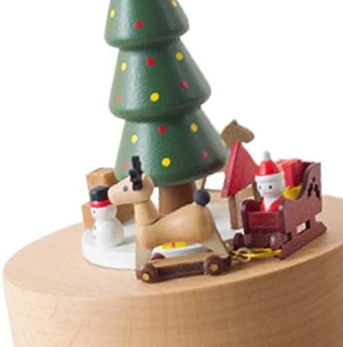 N / A Božićno drvce Drvena muzička kutija Božić Elk Santa Claus Music Box