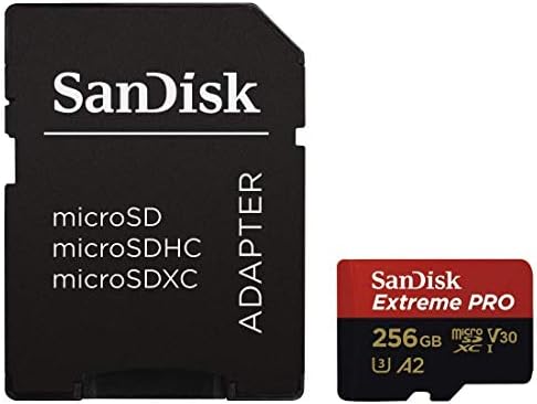 SanDisk Extreme Pro 256GB MicroSD memorijska kartica radi sa DJI Drone serijom Mavic 3 Classic U3 V30 A2 4K UHD UHS-I pakujem sa svime osim Stromboli microSDXC čitačem kartica