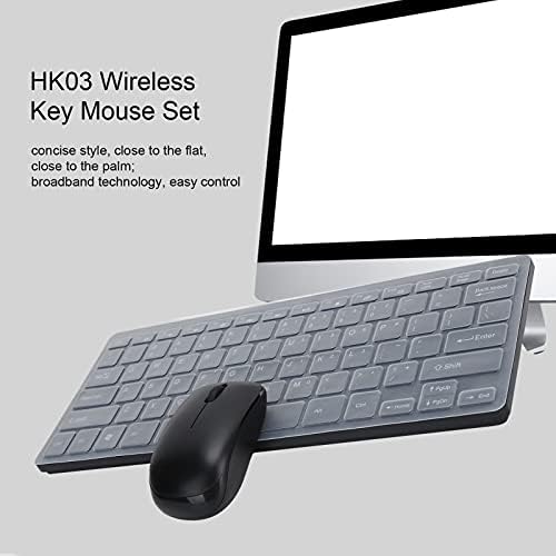 Bežični Mini set tastature i miša, kombinacija bežične tastature i miša od 2.4 G, kompaktni Set tastature tanke veličine,bežično odelo miša sa tastaturom