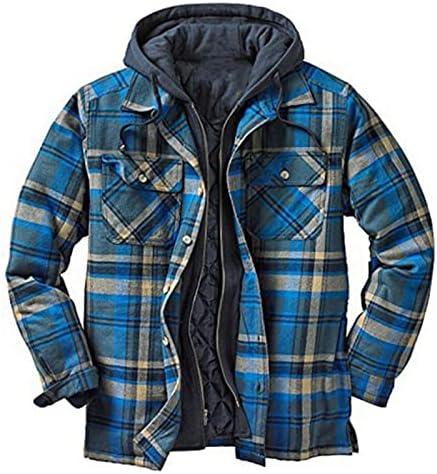 Muška jakna s dugim rukavima Sherpa jakna s dugim rukavima prekrivana jakna od flanela s kapuljačom # 01