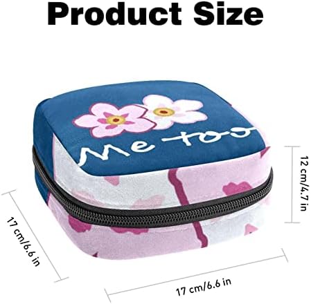 ORYUEKAN torba za Period, torba za čuvanje higijenskih uložaka, ženstvena torba za higijenske uloške za djevojčice žene dame, pink Blossoms Flower Cartoon Floral