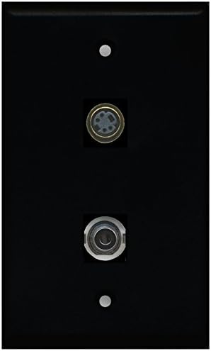 Riteav - crna 1 port S-Video 1 port 3,5 mm Zidna ploča