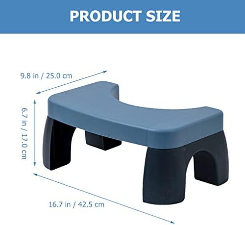 Doitool prijenosni toaletni ured 3pcs za odrasle - jednostavna toaletna stolica za stol za stolice - Pogodno potty stol za toalet stolica čučanj za kupatilo (plava) Prijenosna toaleta