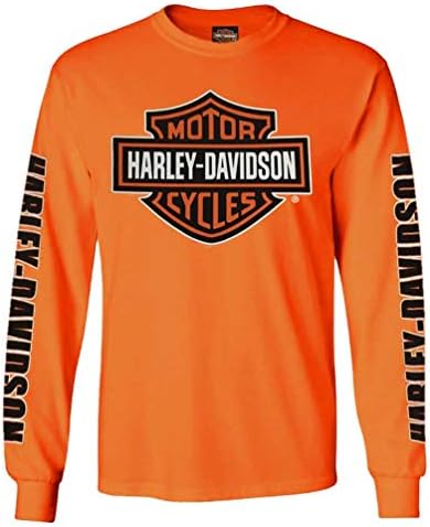 Harley-Davidson muški bar i štiti majica s dugim rukavima, sigurnosna narandžasta