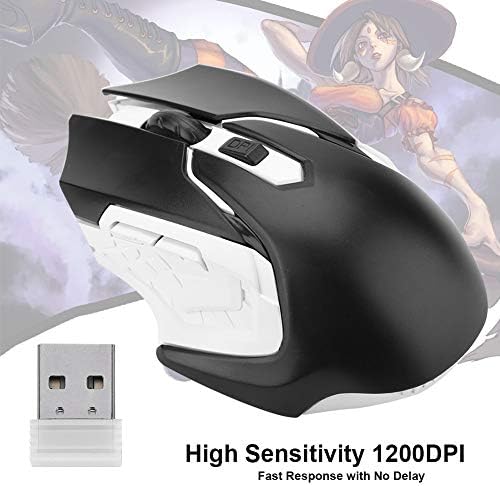 GOWENIC Archuu Wireless Gaming Mouse, USB optički 1200dpi AntiInterference 2.4 GHz Wireless Gaming