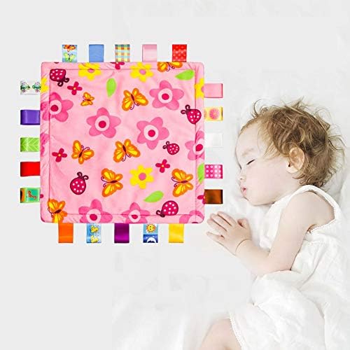 Inchant šarene trake Baby Taggy pokrivač jorgan appese ručnik, cvjetni oblik za djecu malu sigurnosno ćebe