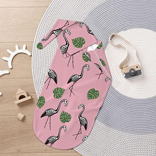 Pupsikins beba swaddle flamingos pamuk rastezljivi kokon i beanie šešir set meko novorođeni nosač