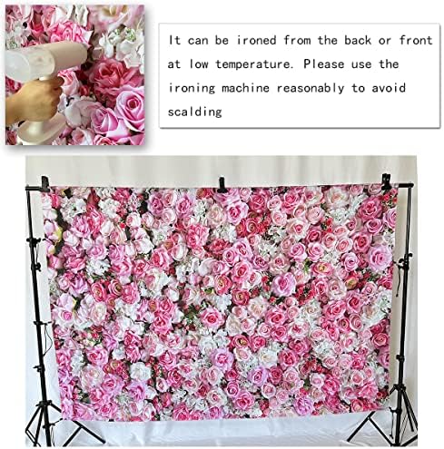 7x5ft Majčin dan Pink Rose zid pozadina Pink cvijeće za djevojčice Rođendanska zabava pozadine, Weeding svadbeni tuš Photo rekviziti, fotografija za čajanku