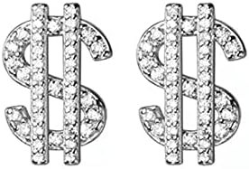 Minimalistički mali Kristalni novac znak Stud Naušnice za žene djevojke slatki kubni cirkonij