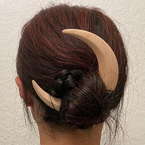 Kalup za viljuške za kosu s polumjesecom, ručno izrezbarena viljuška za kosu s polumjesecom za žene dodatna