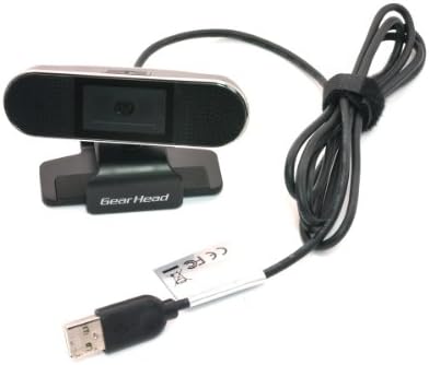 Gear Head 8MP 1080p HD web kamera sa dvostrukim mikrofonom, Crna