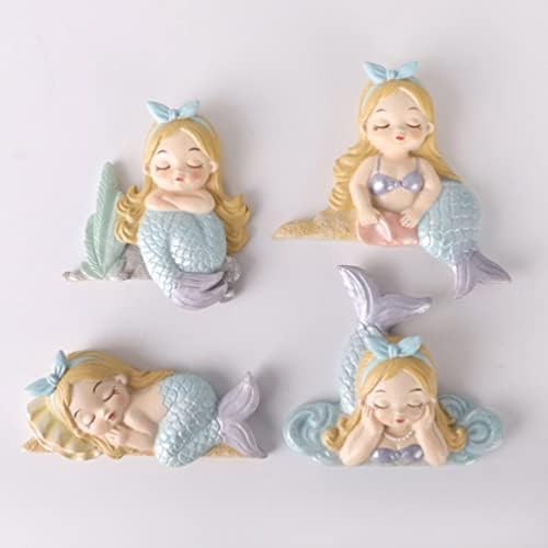LIFKOME magnetne igračke Kip dekor smola Mermaid Switch naljepnica Mermaid zidna naljepnica Mermaid