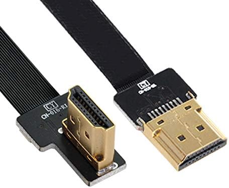 Konektori CY PV HDMI-kompatibilni Tip A muški na HDMI-kompatibilni muški HDTV FPC ravni kabl lijevi / desni ugao 90 stepeni HDMI-kompatibilni muški -