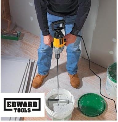 Edward tools veslo mikser 27 za 3/8 bušilica-Industrijska mješalica za boju, beton, masu za suhozid i više-brzinski mikser za beton je idealan alat za miješanje za kantu od 5 galona