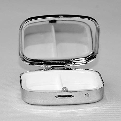Tetovirana Walrus kvadratna Mini futrola za pilule sa ogledalom prenosiva kompaktna kutija za pilule prilagođena putovanju