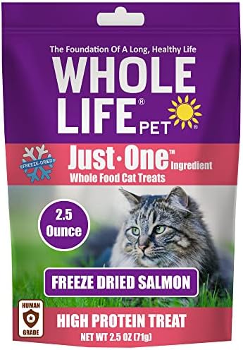 Proizvodi za kućne ljubimce Whole Life zdrave poslastice za mačke, 4 unce & Pravi losos, Topper za zdravu