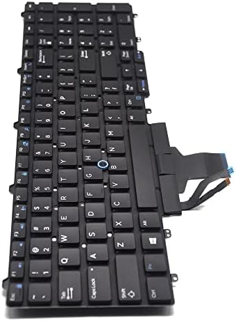 Padarsey zamjenska tastatura kompatibilna za Dell Latitude E5550 E5570 5550 5580 5590 5591, Precision 3510 3520 7510 7520 7710 7720 Laptop sa pokazivačem sa pozadinskim osvjetljenjem bez okvira us Layout