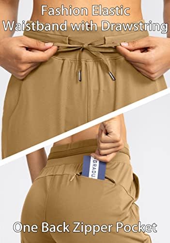 G postepene ženske joggers hlače sa džepovima sa zatvaračem Visokim strukom atletske konusne kože za