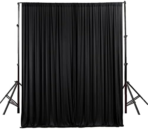 ZeroStage 10x10 ft Crne zavjese u pozadini, zavjese za zabave fotografija fotografija fotografija zaslon