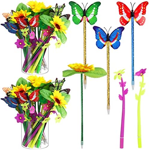 Fulmoon 48 kom olovke za cvijeće rasute olovke za suncokretove leptire 0,5 mm nove olovke zabavne olovke za odrasle