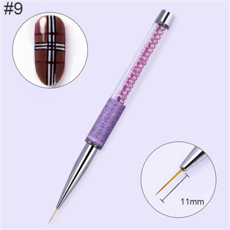 LHLLHL Nail Art Liner četkica za manikuru Pen Flower 10 stil gel Extension Builder Savjeti dizajn