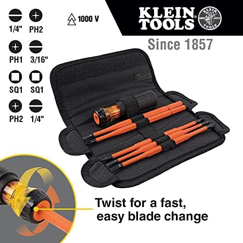 Klein Tools 57032 set odvijača, komplet odvijača obrtnog momenta & amp; 32288 izolirani odvijač, Set odvijača 8-u-1