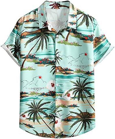 2023 Nova muška ljetna modna casual havajska print morska obala plaža Lapl majica majica kratkih