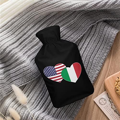 Američka italijanska zastava štampana boca za toplu vodu sa mekanim plišanim poklopcem gumena vrećica za