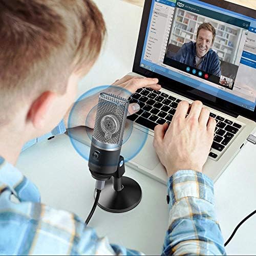 UXZDX USB mikrofon za Laptop i računare za snimanje Streaming Twitch glas preko Podcasting za Skype
