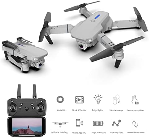 Drone sa kamerom za djecu početnike, 1080p dva fotoaparat mini drone FPV drone RC Quadcopter igračke poklone za dječake Djevojke, s torbom, visina, dugotrajno vrijeme leta