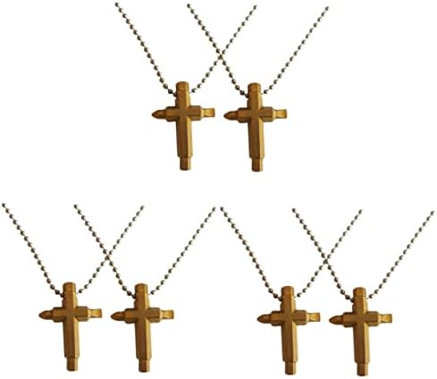 Doitool 6 kom ključ za ogrlice Edc muški džepni šestougaoni prijenosni Alati od nehrđajućeg i vanjskog