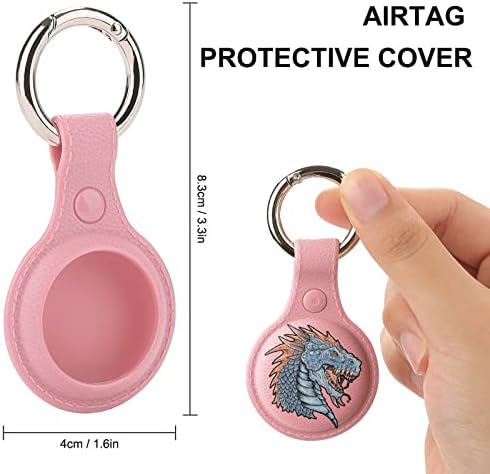 Dragon Head zaštitna futrola kompatibilna za AirTag sa privjeskom za ključeve protiv izgubljenog držača lokatora poklon za ovratnik za prtljag u novčaniku Cat Dog Pets